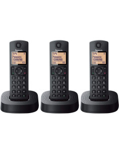 Panasonic KX-TGC313SPB Teléfono Inalámbrico Trío Negro