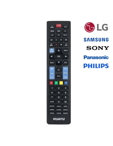 Mando de Repuesto TV HUAYU para LG, Sony, Philips y Panasonic (URC1566)