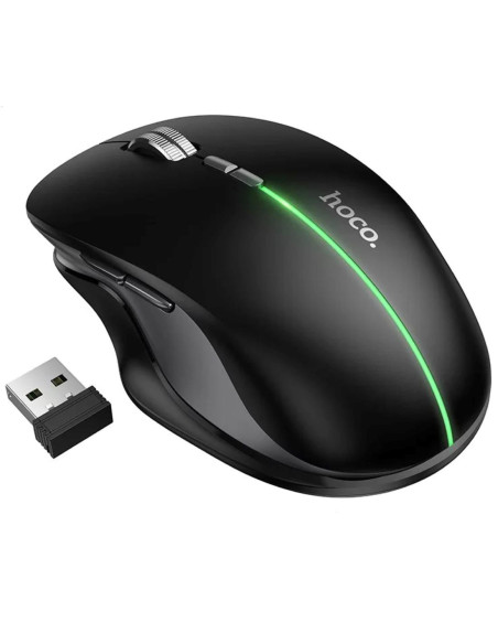 Ratón Hoco GM40 Bluetooth y 2.4Ghz Recargable Negro