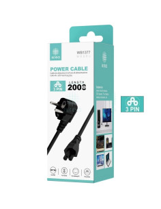 Ikrea WB1377 Cable de Alimentación PVC 3 Pines 2 Metros