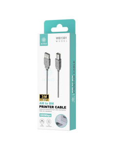 Ikrea WB1381 Cable de Impresora USB 2.0 3 Metros
