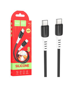 Cable USB-C a USB-C 1 metro 60w Hoco X82 Silicona Negro