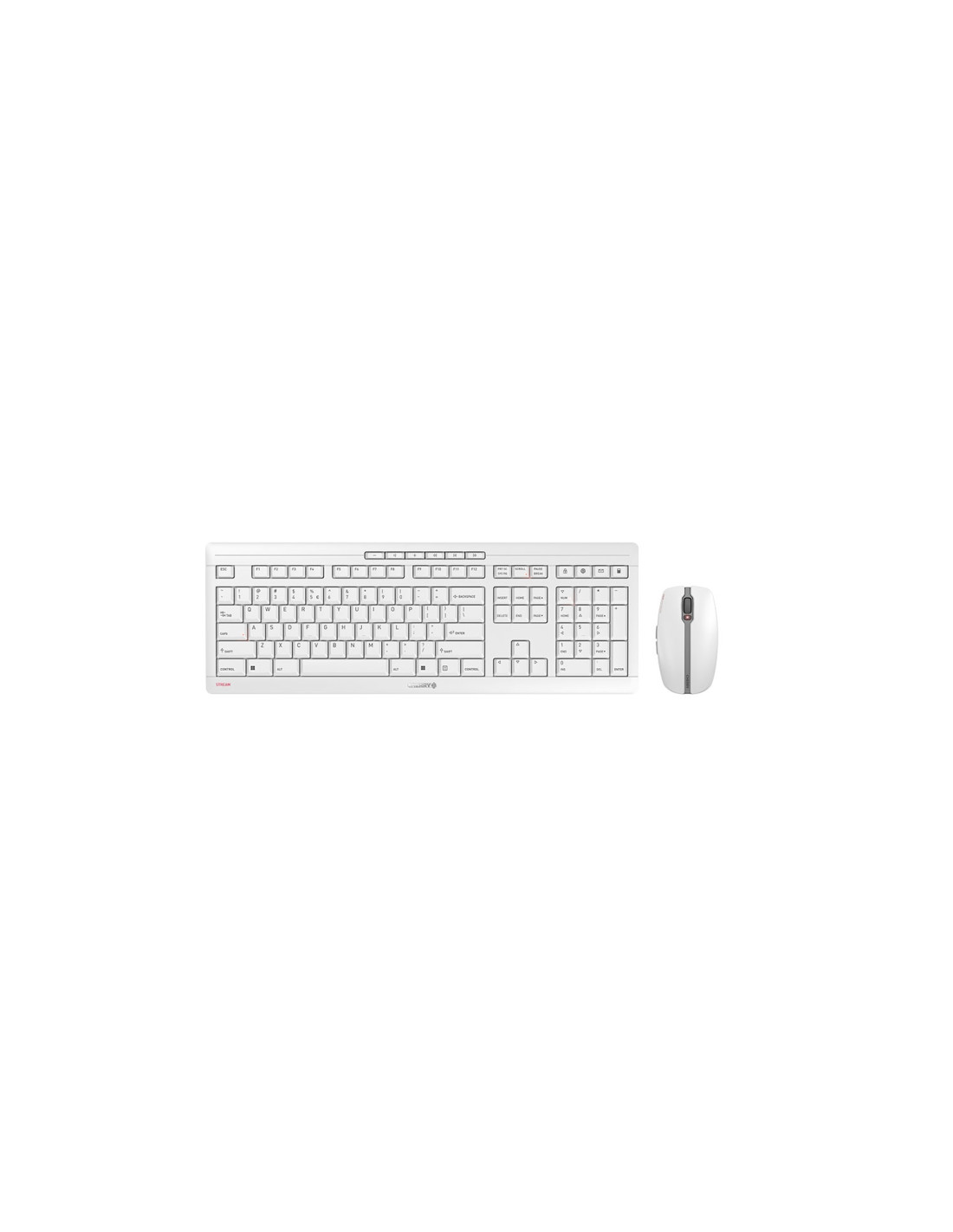 CHERRY Stream Desktop Recharge teclado Ratón incluido Universal RF inalámbrico QWERTY Inglés Gris