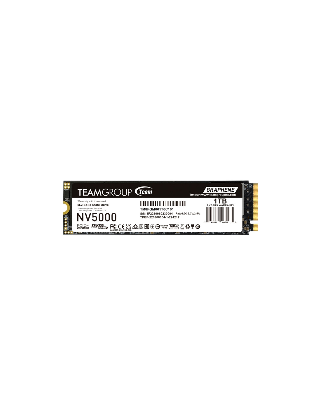 Team Group NV5000 1 TB M.2 PCI Express 4.0 NVMe 3D NAND