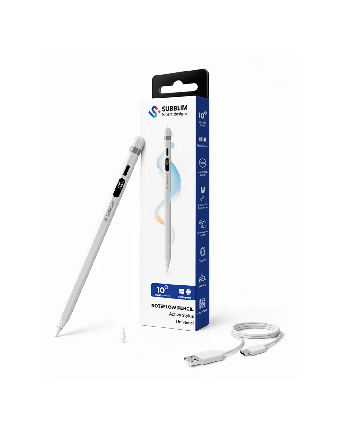 SUBBLIM SUBPEN-UN0001 lápiz digital Blanco