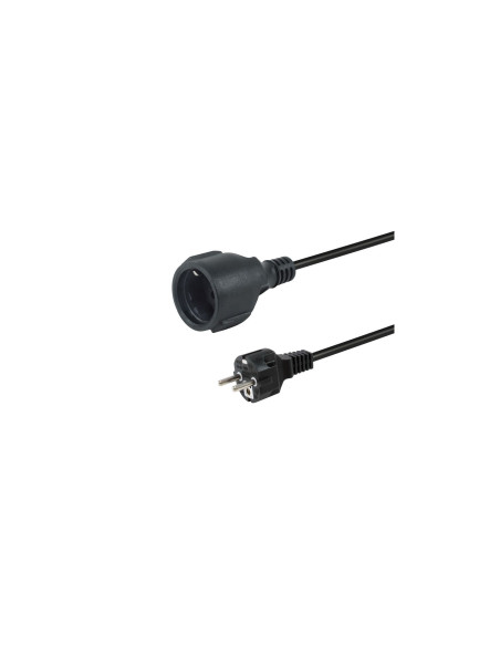 Equip 112182 cable de transmisión Negro 5 m CEE7/7 CEE7/3