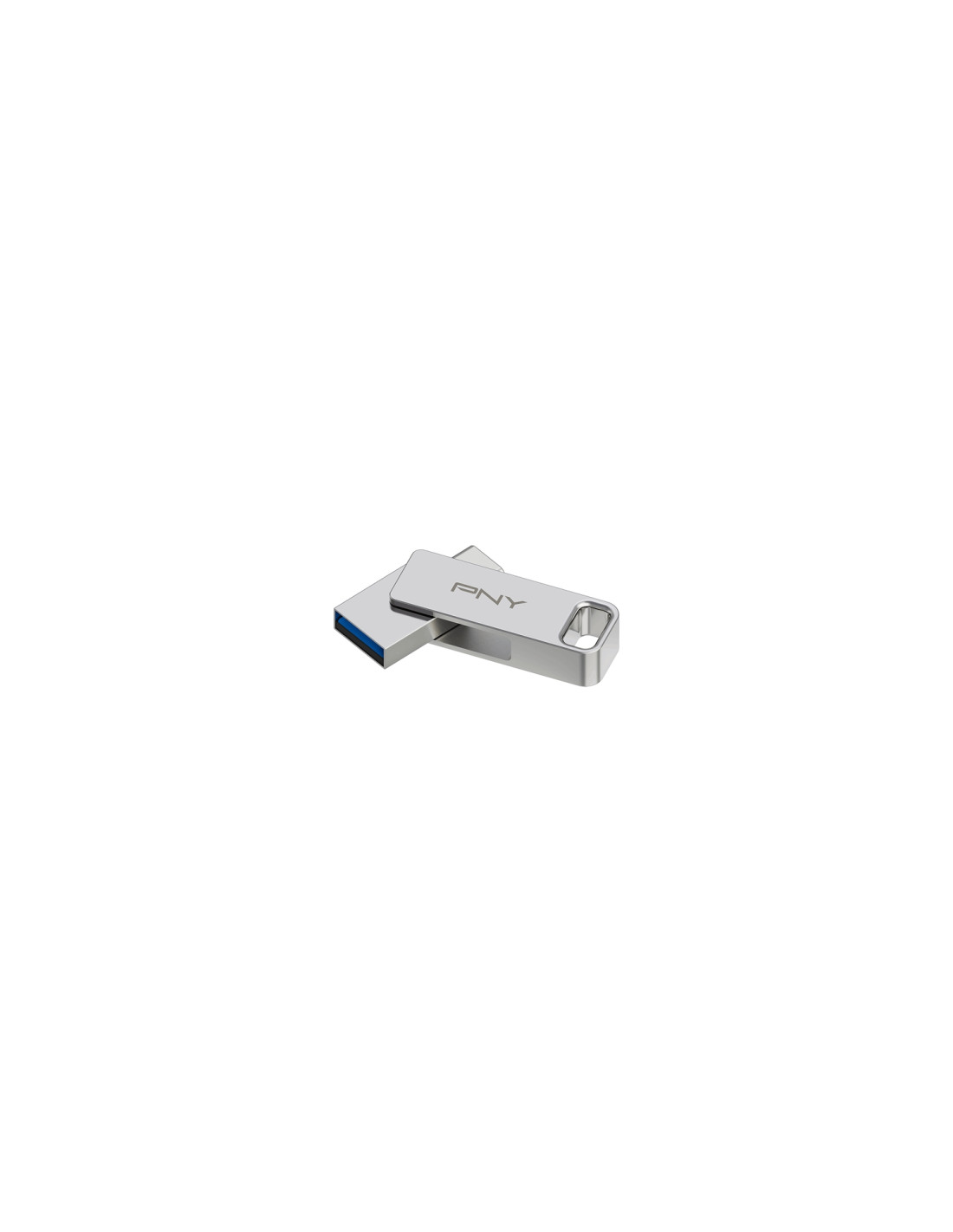 PNY DUO LINK unidad flash USB 128 GB USB Type-A / USB Type-C 3.2 Gen 1 (3.1 Gen 1) Acero inoxidable