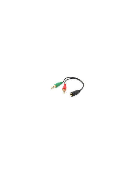 CABLE AUDIO ESTEREO EQUIP MINI JACK 3.5MM HEMBRA A 2 JACK 3.5MM MACHO 147942