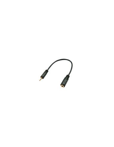 Lindy 35698 cable de audio 0,2 m 2,5mm 3,5mm Negro