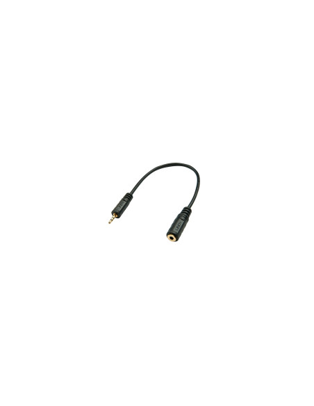 Lindy 35698 cable de audio 0,2 m 2,5mm 3,5mm Negro