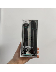 CORDÓN PARA COLGAR EN CUELLO Y EN MANO NEGRO