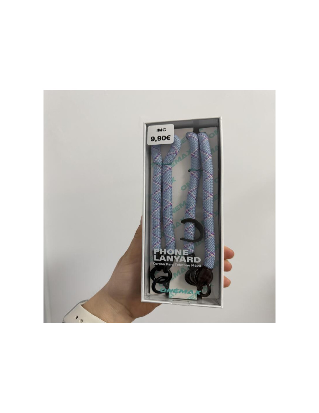 CORDÓN PARA COLGAR EN CUELLO Y EN MANO AZUL Y LILA