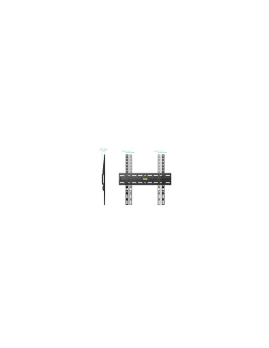 TooQ Soporte Fijo de pared para pantallas 32"- 75", Negro