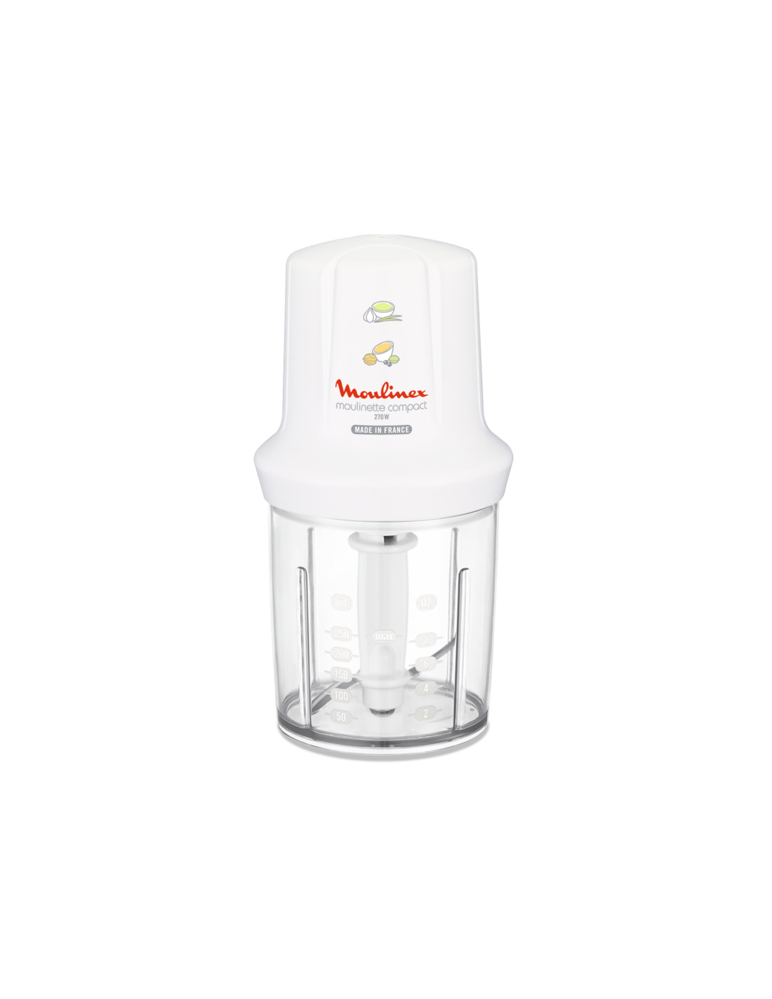 Moulinex Picadora eléctrica de alimentos 0,25 L 270 W Blanco