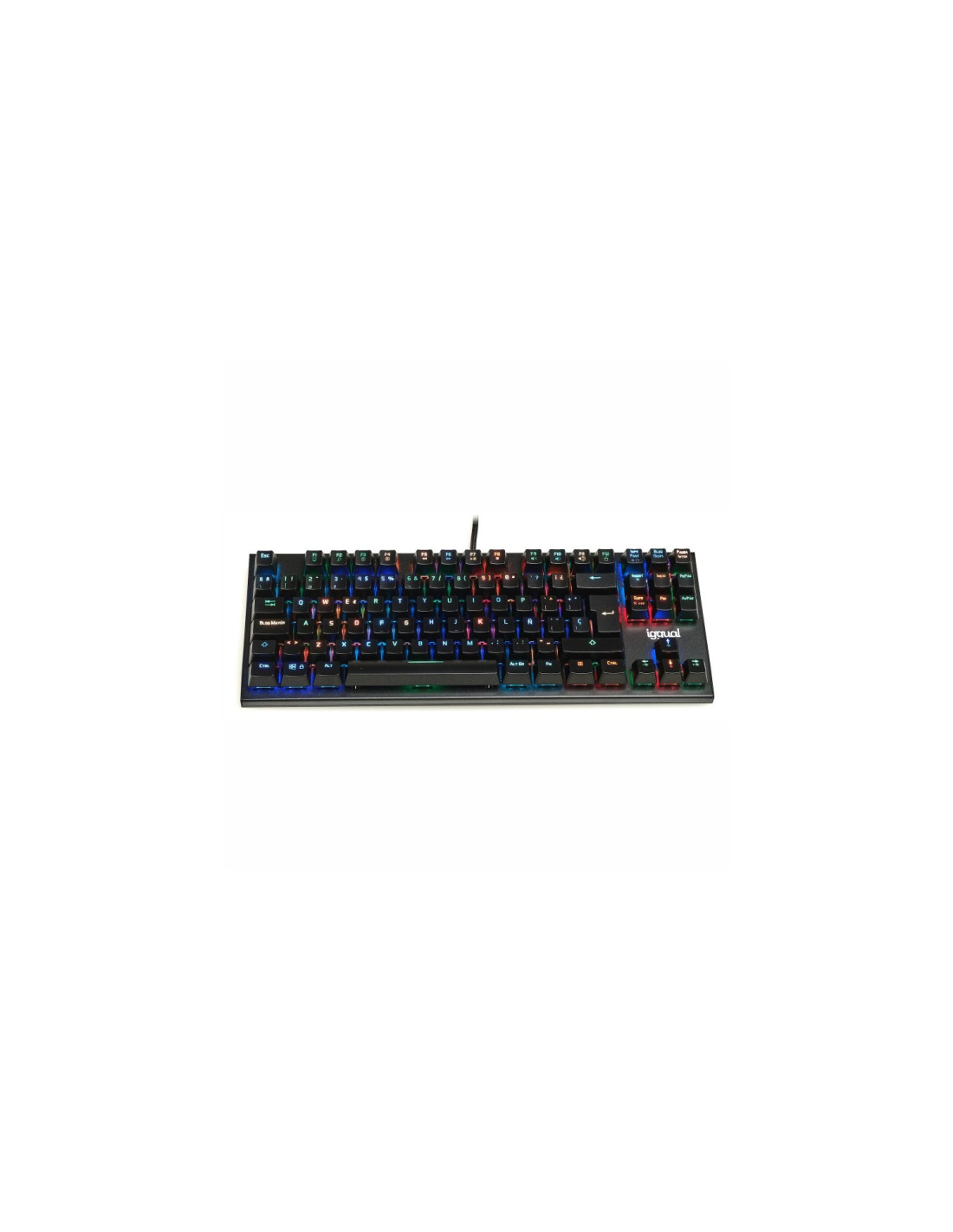 iggual Teclado gaming TKL mecánico ONYX RGB negro