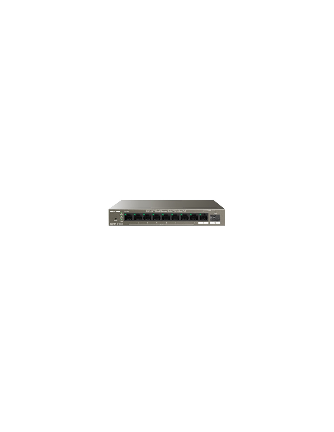 IP-COM Networks G2210P-8-102W switch Gestionado Gigabit Ethernet (10/100/1000) Energía sobre Ethernet (PoE)