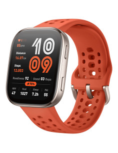 Amazfit Bip 6 Red 5 cm (1.97") AMOLED Digital 390 x 450 Pixeles Pantalla táctil Oro GPS (satélite)