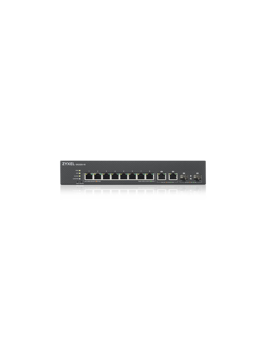 Zyxel GS2220-10-EU0101F switch Gestionado L2 Gigabit Ethernet (10/100/1000) Negro