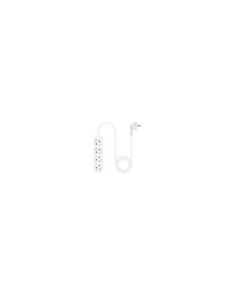 Nanocable Regleta de Enchufes con 4 Tomas, 1.4 m, Blanco