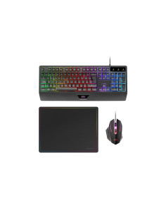 Mars Gaming MCP124 teclado Ratón incluido Juego USB AZERTY Francés Negro