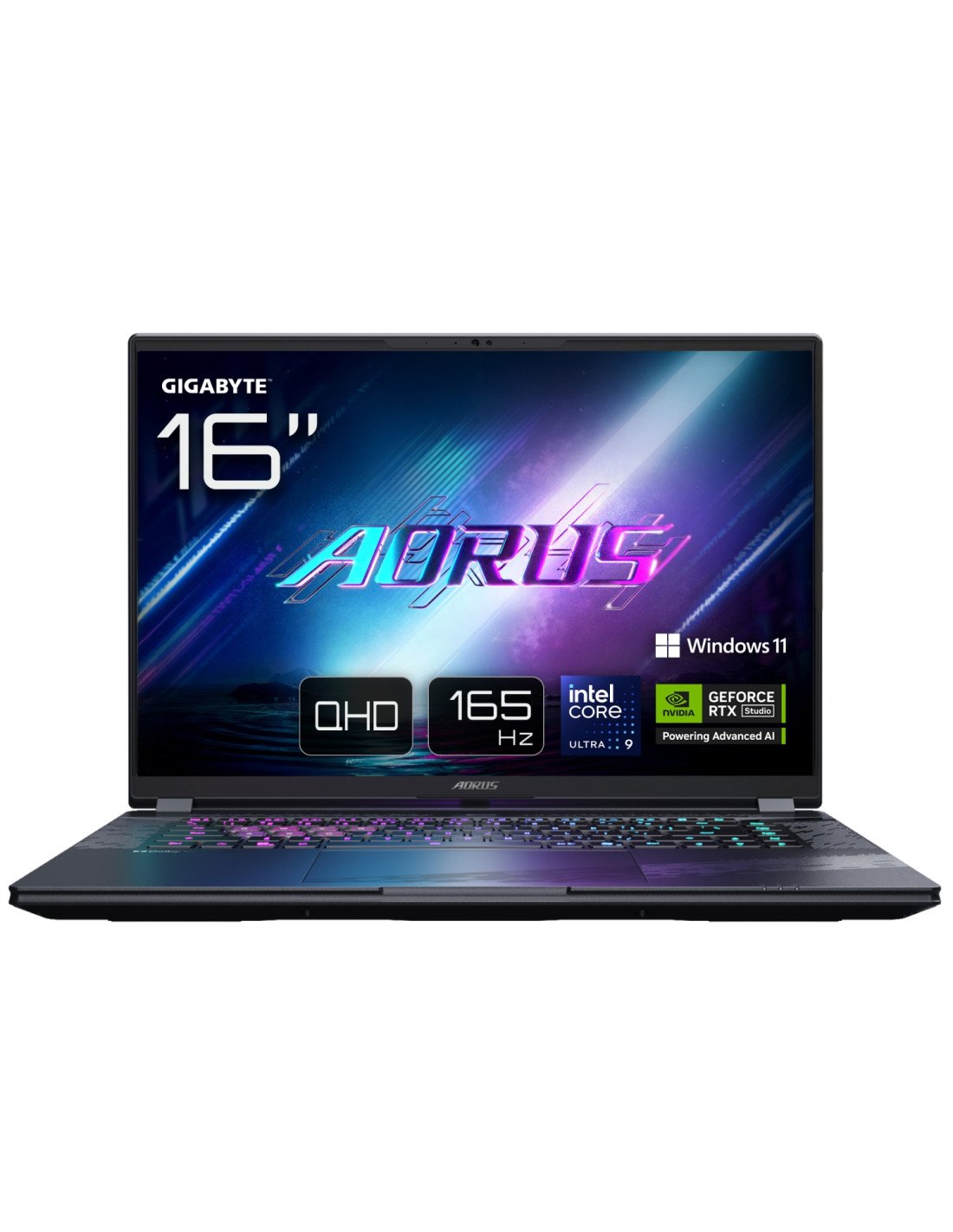 GIGABYTE AORUS ELITE 16 BWH Portátil Gaming - 16,0“, 165Hz WQXGA, Intel Ultra 9 275HX, NVIDIA RTX 5070, 32GB DDR5 5600MHz, 1TB G