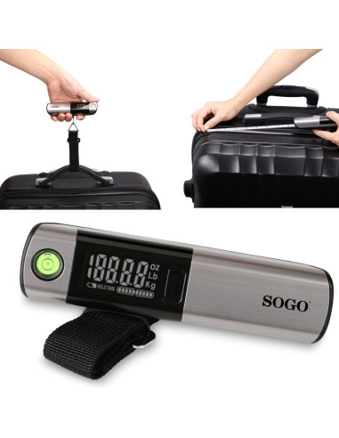 Sogo Báscula de Viaje para Maletas con Cintra Métrica (BAM-SS-380)