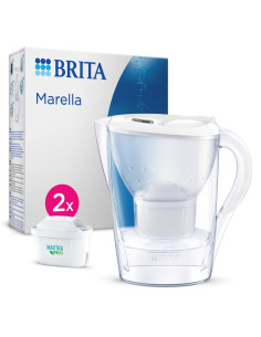 Brita Marella Jarra Filtrante 2.4L + 2 Filtros Maxtra Pro Blanca