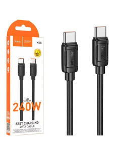 Cable USB-C a USB-C 240W 1 metro Reforzado Hoco X115 Negro